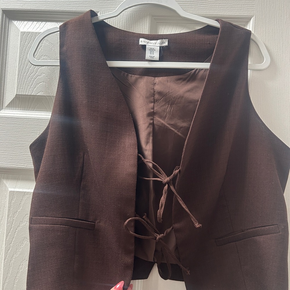 Sincerely Jules Chocolate Brown Vest
